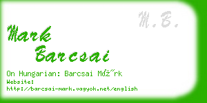 mark barcsai business card
